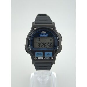 Vtg 90's Timex Ironman Triathlon 8 Lap BLUE Digital Watch 100M - New Battery